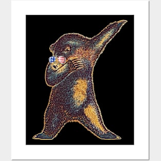 Bear dabbing bear lover,bear Posters and Art